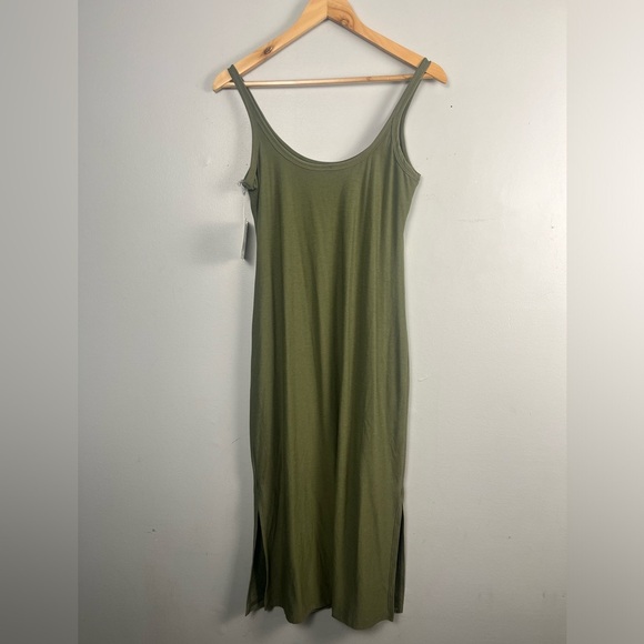 NWT Beyond Yoga Featherweight Resort Midi Tank Dress moss green size XS - Picture 6 of 7